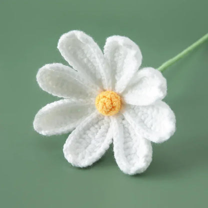 Finished Knitted Flower Creative Crochet Galsang Flowers Bouquet Cute Woven Flower Friends Mothers Day Gift Home Decor