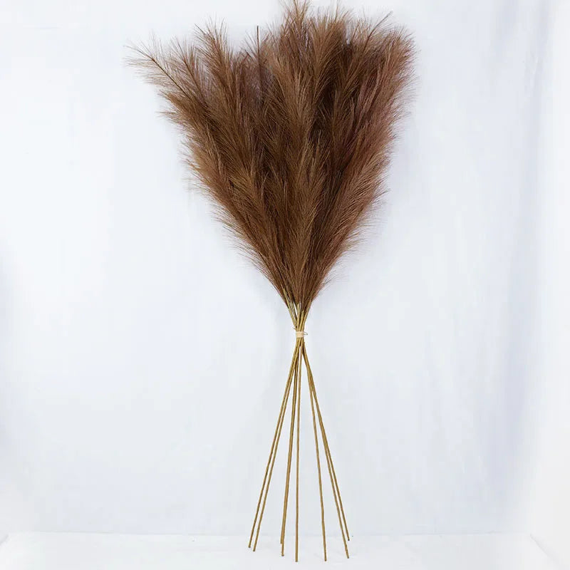 100-120Cm Big Silk Pampas Grass Flowers Pantas Artificiales Para Decoracion Simulation Plants for Home Decor Wedding Decoration