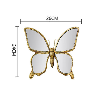 Retro Resin Insect Wing Butterfly Dragonfly Pendant Mirror Wall Hanging Ornament