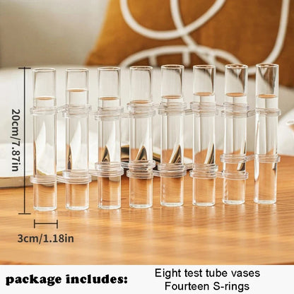 Hinged Vase Aquatic Plant Vase Hinged Flower Vase Clear Glass Test Tube Hanging Flower Holder for Home Decor