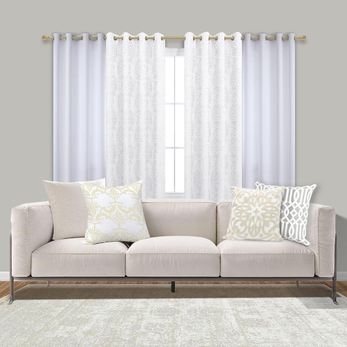White Curtains for Living Room