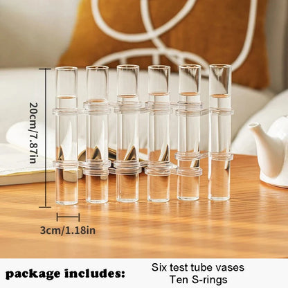 Hinged Vase Aquatic Plant Vase Hinged Flower Vase Clear Glass Test Tube Hanging Flower Holder for Home Decor