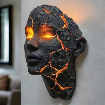 Cracked Soul Wall Lights Shattered Soul Wall Lamps Creative Figurine Luminous Resin Ornaments Sculpture Home Decor
