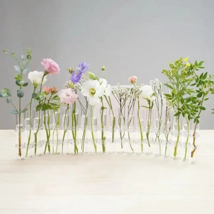 Hinged Vase Aquatic Plant Vase Hinged Flower Vase Clear Glass Test Tube Hanging Flower Holder for Home Decor