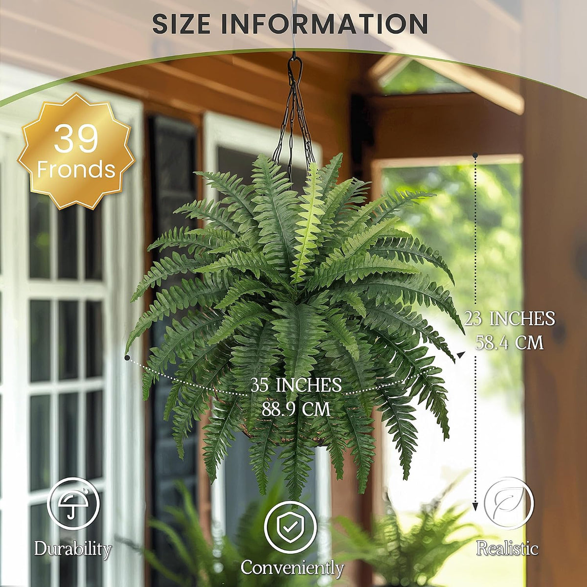 Ferns Artificial Bush Plants