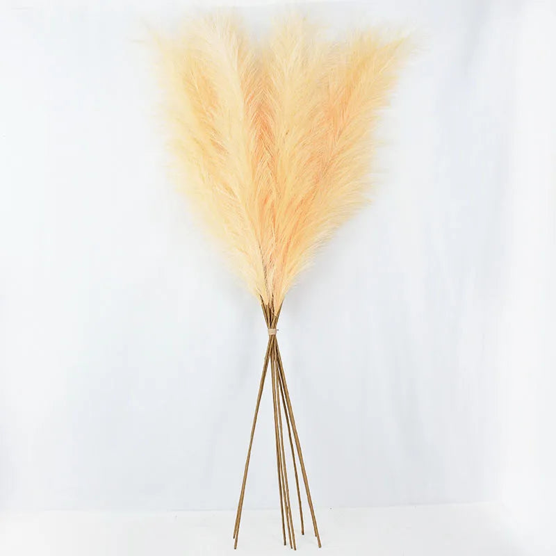 100-120Cm Big Silk Pampas Grass Flowers Pantas Artificiales Para Decoracion Simulation Plants for Home Decor Wedding Decoration