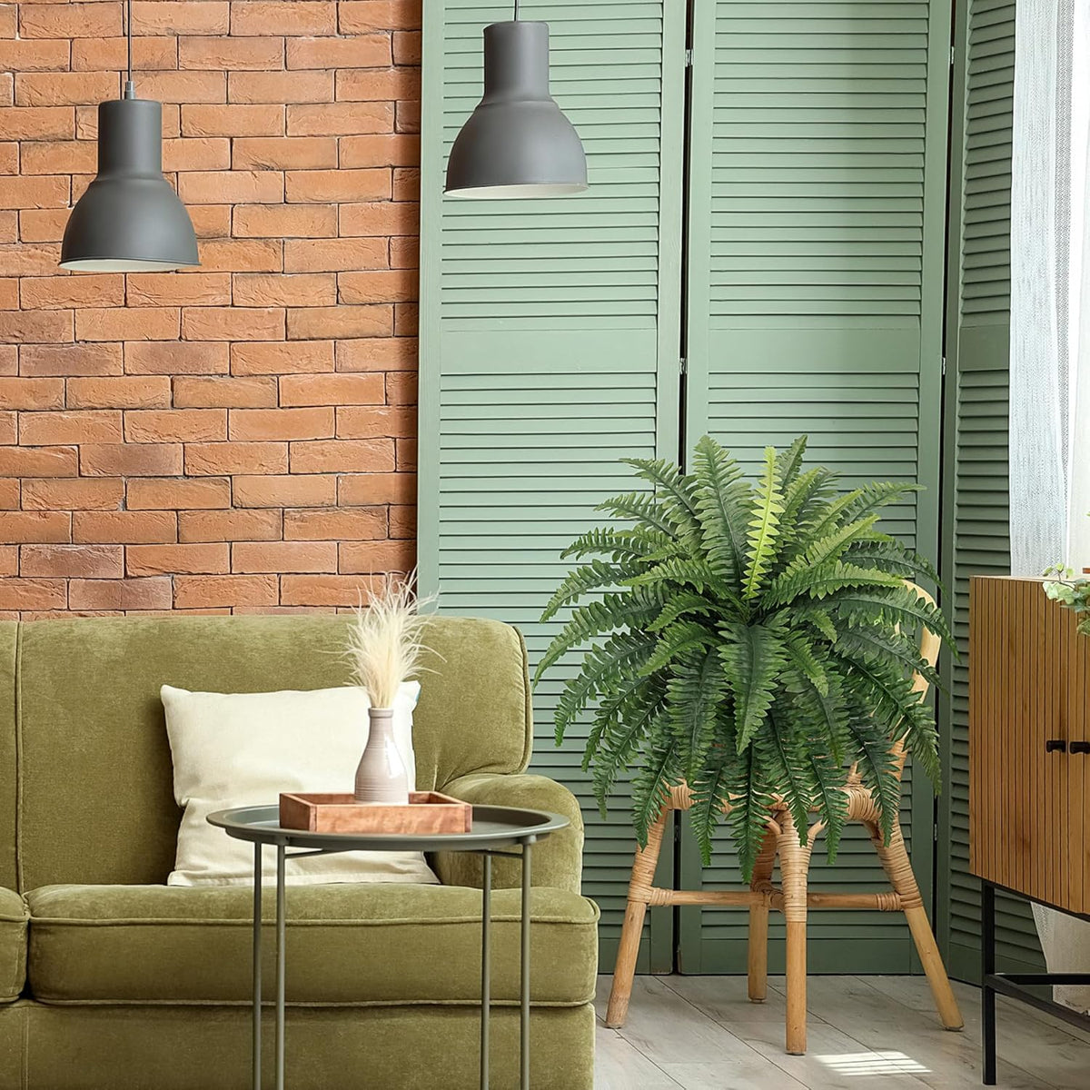 Ferns Artificial Bush Plants