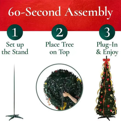 Foldable Christmas Tree Pre-Decorated