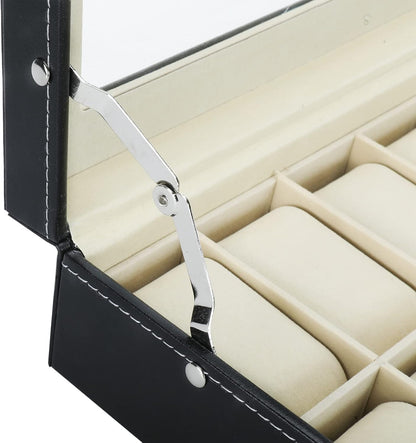 18 Slots Watch Boxes,Watch Display Case for Men Women