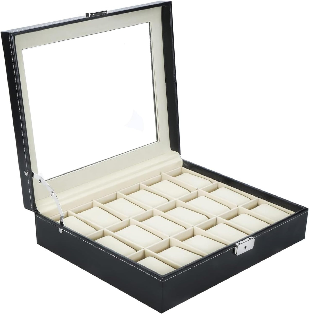 18 Slots Watch Boxes,Watch Display Case for Men Women