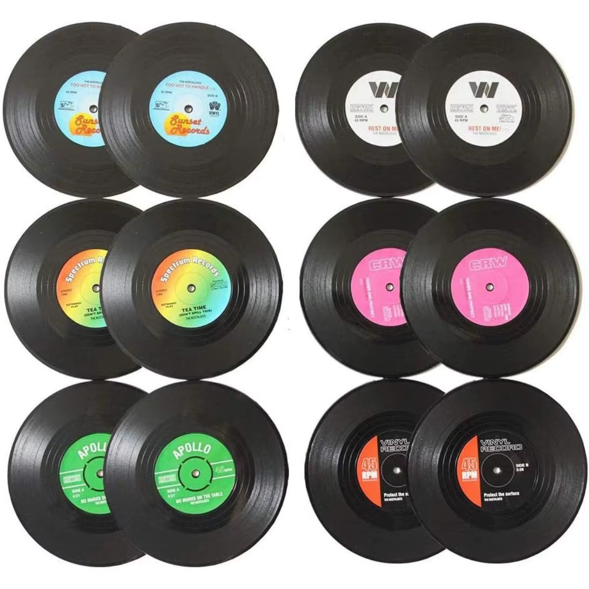 Vinyl Record Coasters