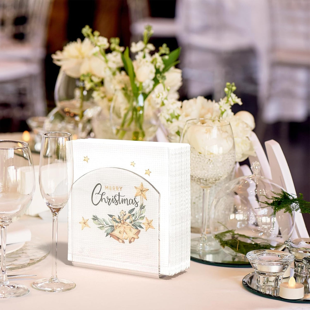 2 Pack Clear Napkin Holder for Table, Acrylic Napkins Holder