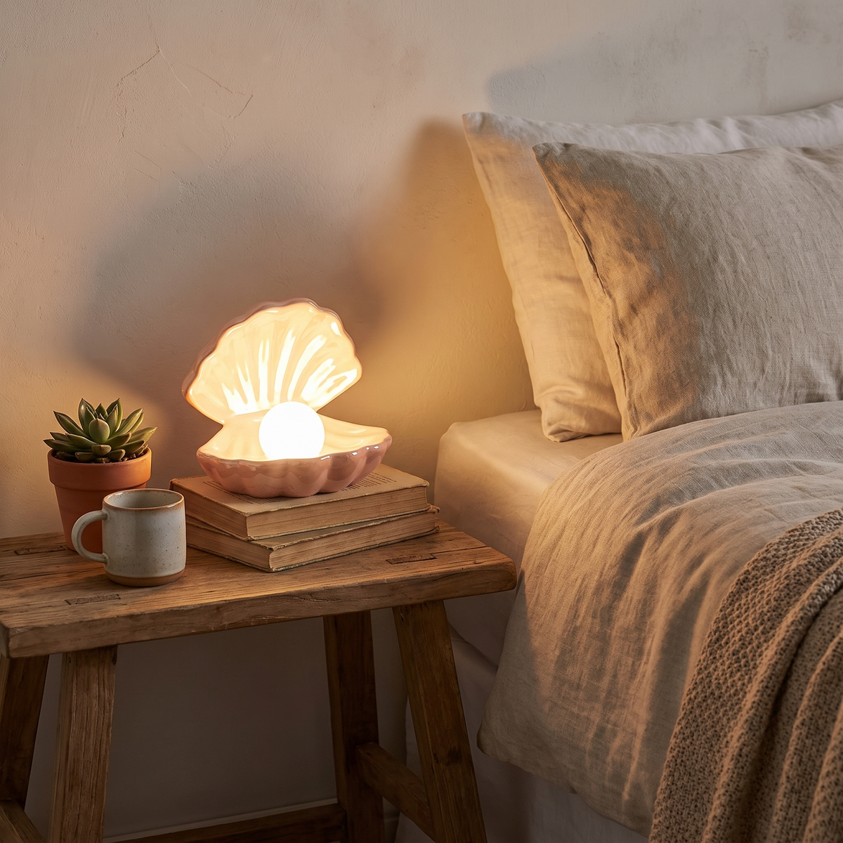 Shell Pearl LED Night Light Seashell Lamp