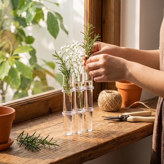 Hinged Glass Test Tube Hanging Flower Vase