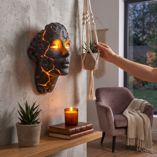 Cracked Soul Wall Light Resin Sculpture Lamp