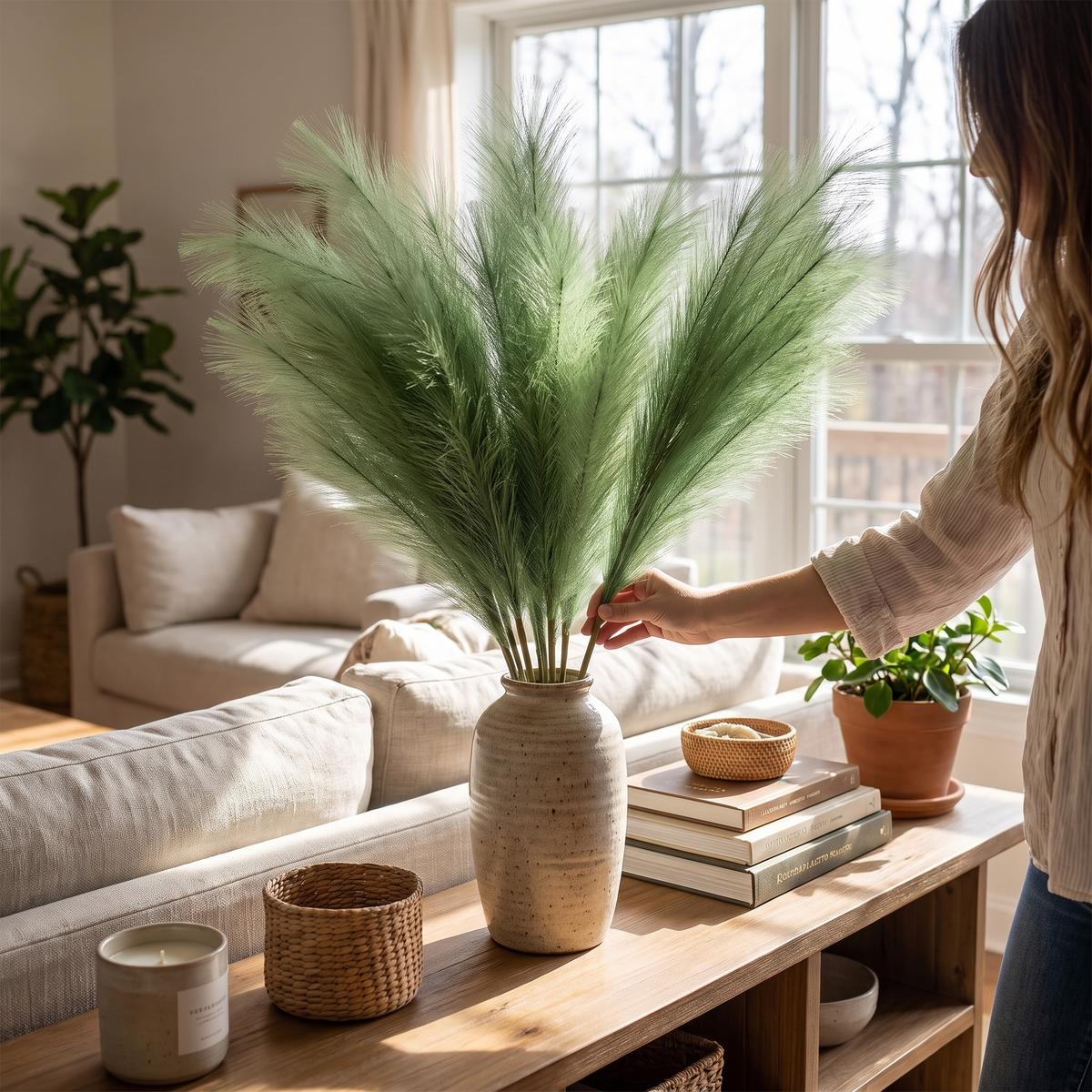 Big Silk Pampas Grass Artificial Plants