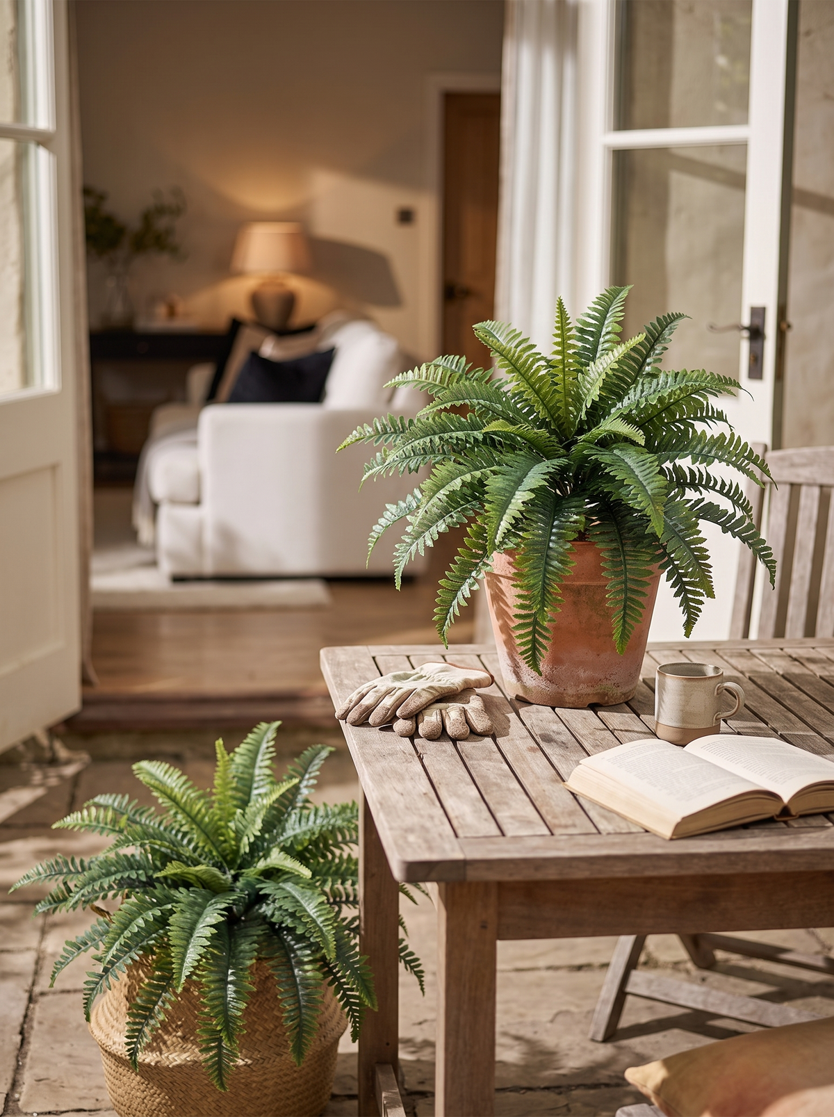 Artificial Boston Fern Bush Plants 3