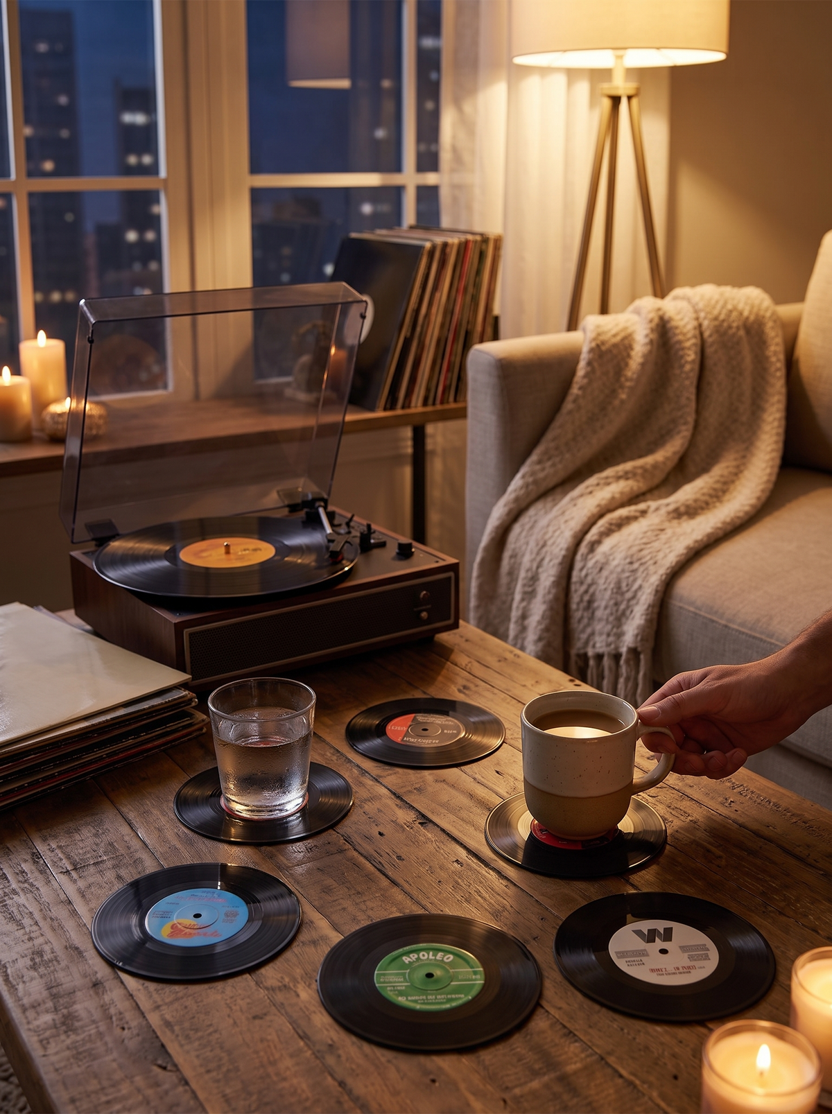 Vinyl Record Coasters 1