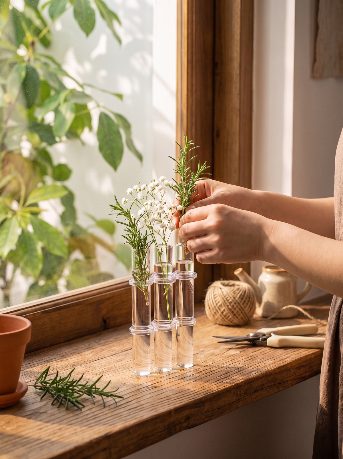 Hinged Glass Test Tube Flower Vase 2