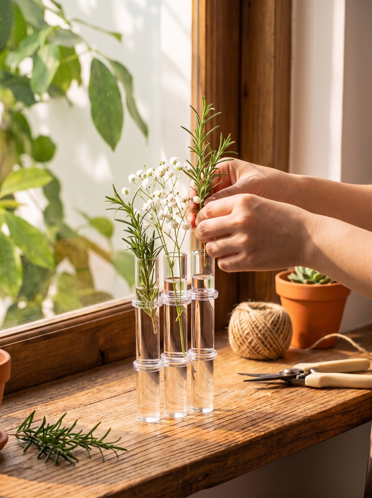 Hinged Glass Test Tube Flower Vase 1