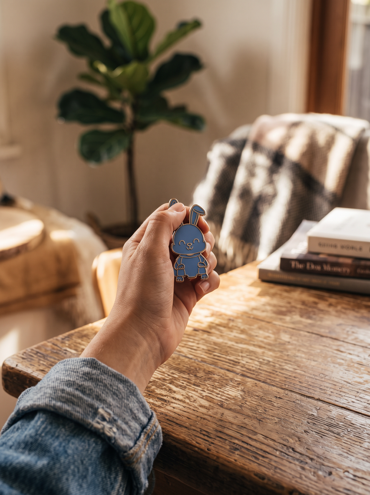 Foldable Bunny Phone Stand 1