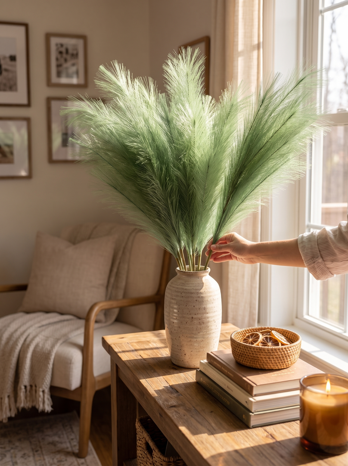 Large Silk Pampas Grass Stems 3