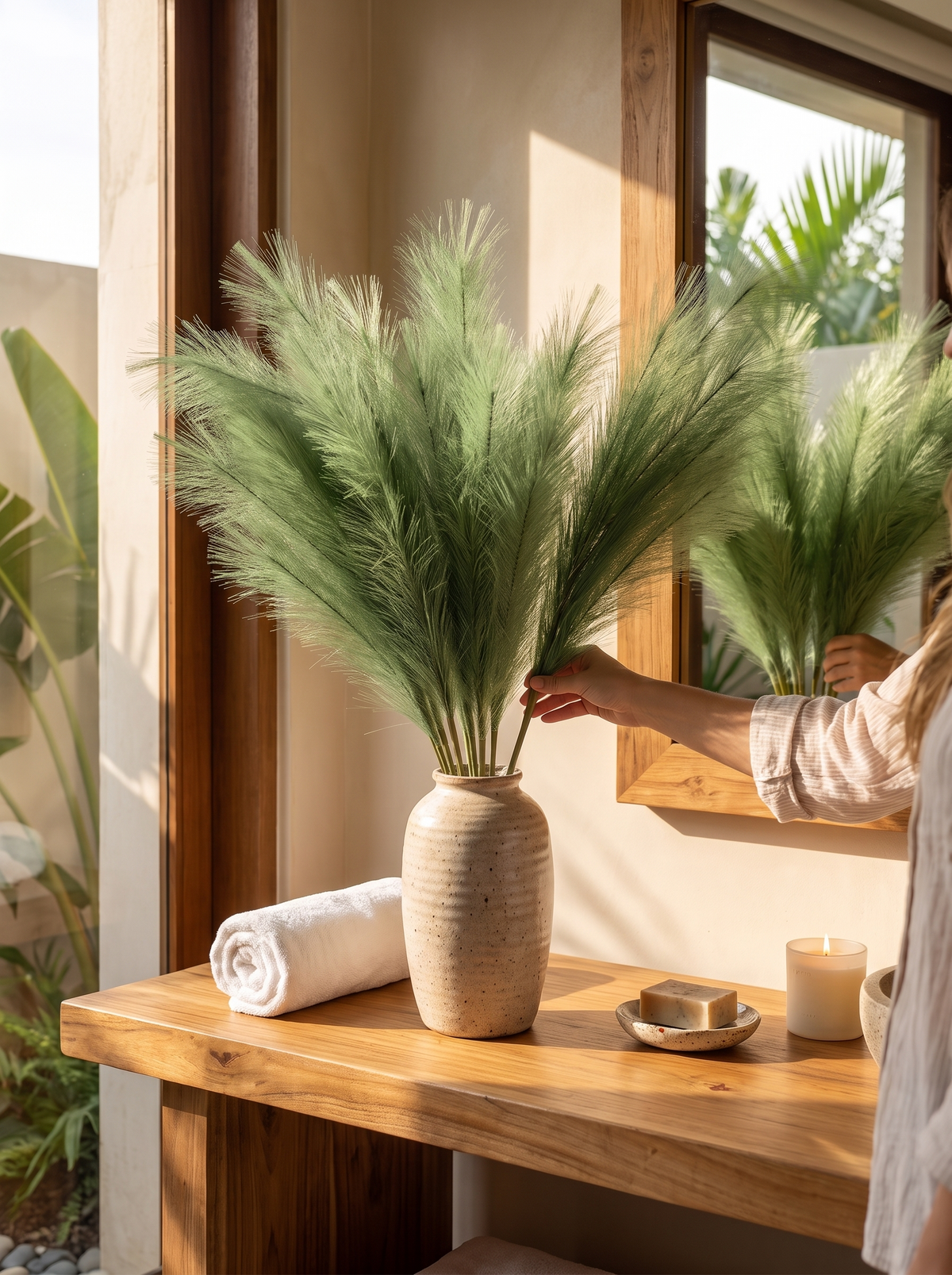 Large Silk Pampas Grass Stems 2