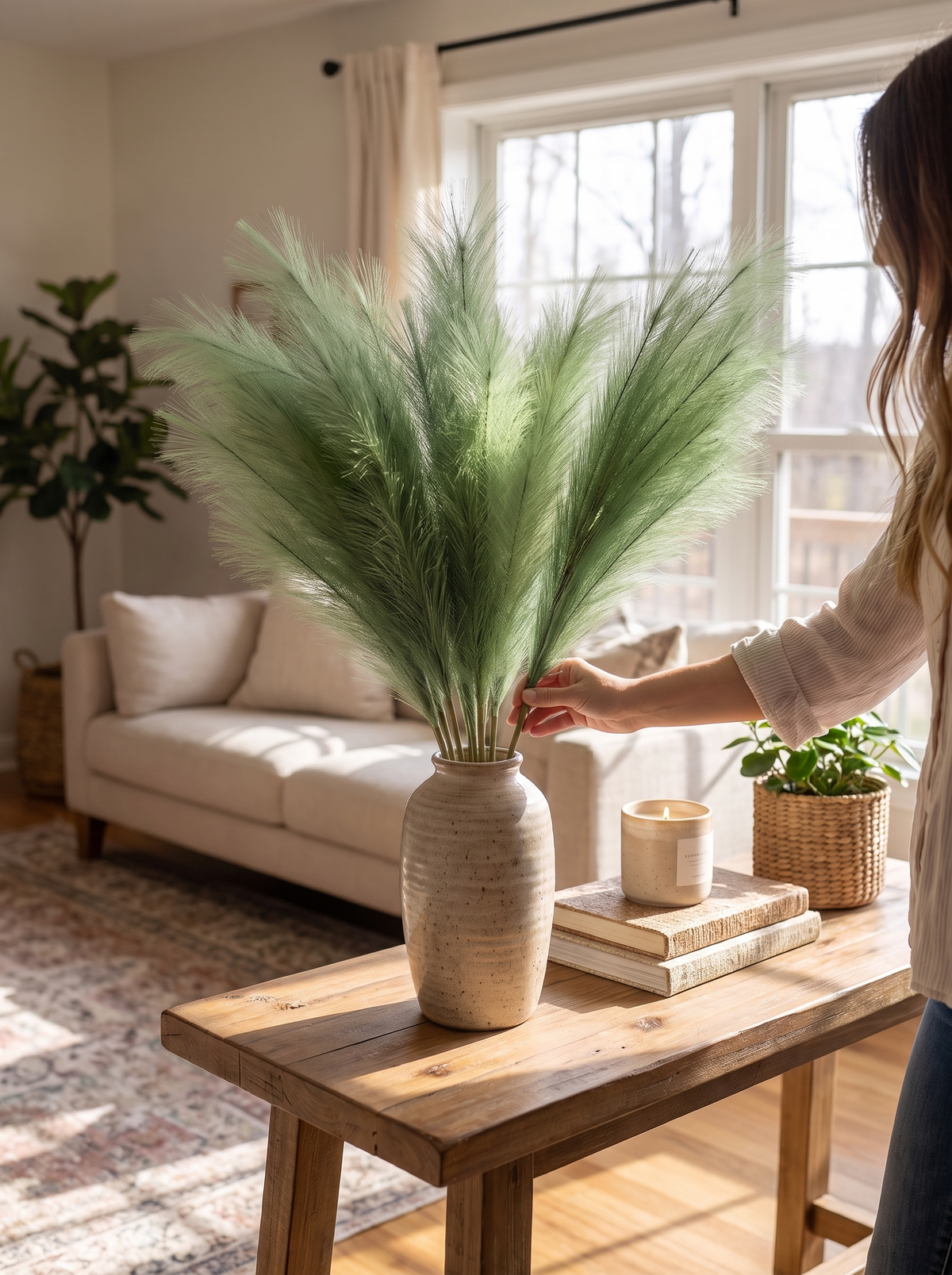 Large Silk Pampas Grass Stems 1