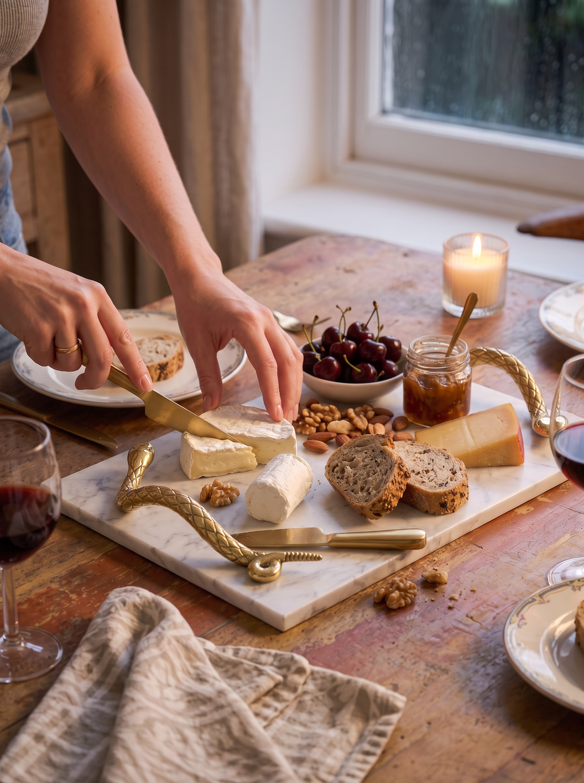 marbleboard-iwt1 Mamba Marble Cheese Board natural veining